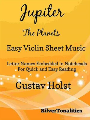 cover image of Jupiter the Planets Easy Violin Sheet Music